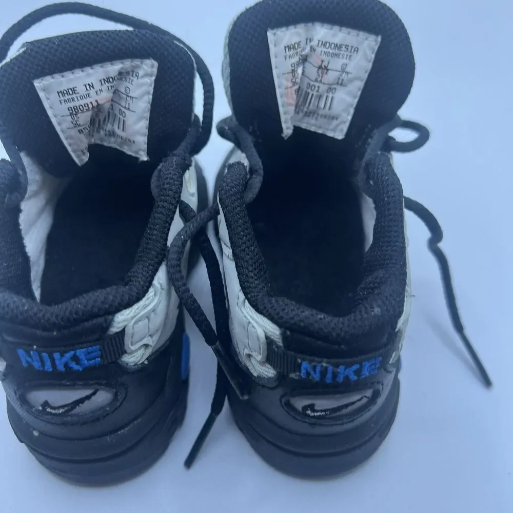 Nike Little Air Metal Max 2 Gray Black Silver Infants Size 5c Y2K EUC